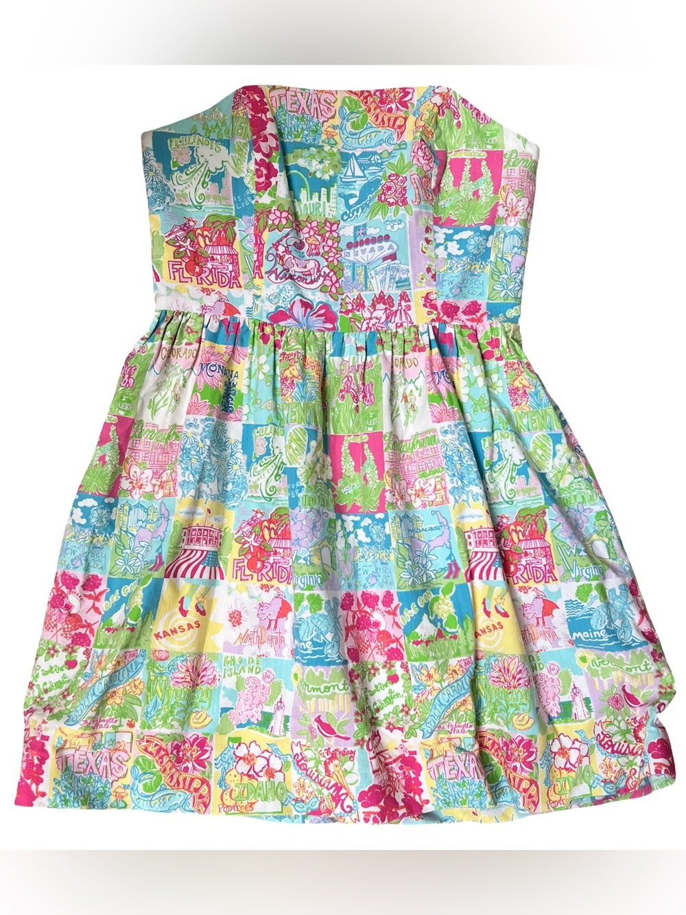 Lilly Pulitzer State of Mind Patchwork Lottie Strapless Mini Dress